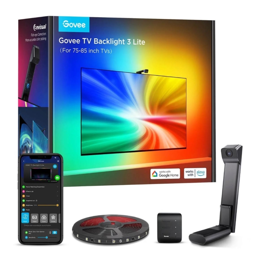 Govee - TV Backlight 3 Lite TV 75-85" SMART LED aizmugurējais apgaismojums RGBICW Wi-Fi IP67