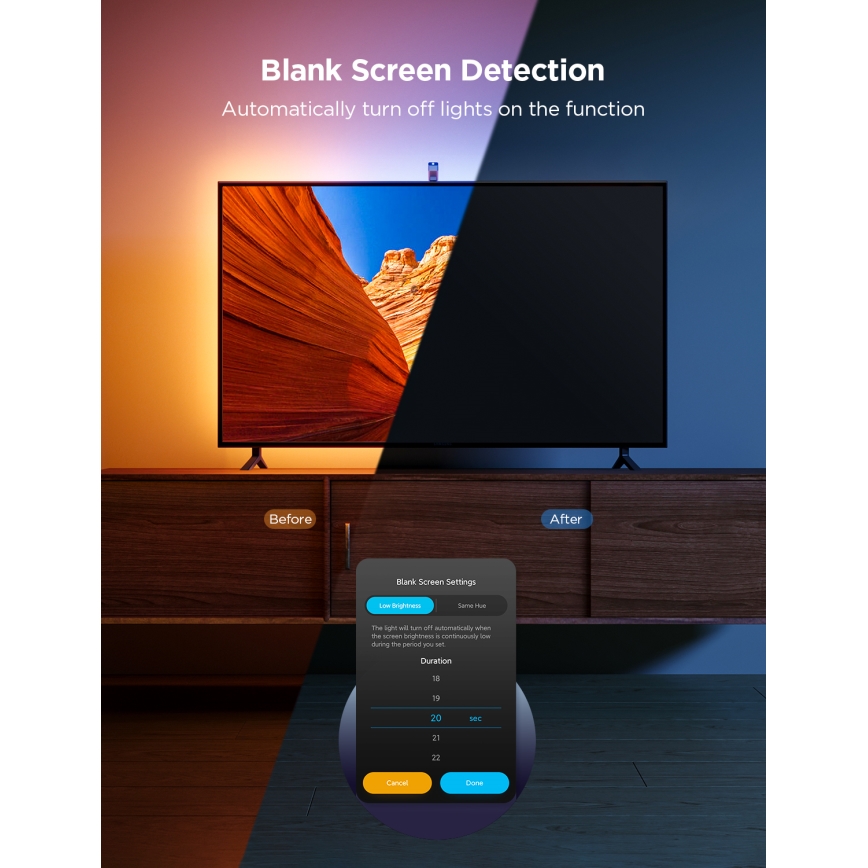 Govee - TV Backlight 3 Lite TV 75-85" SMART LED aizmugurējais apgaismojums RGBICW Wi-Fi IP67