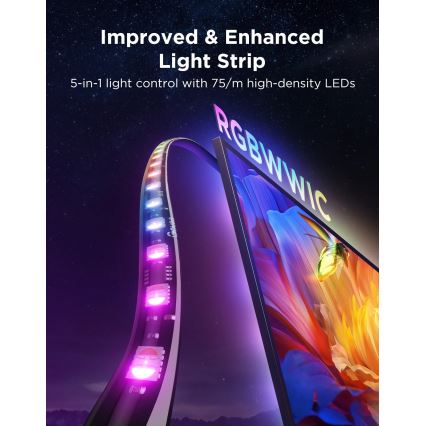 Govee - TV Backlight 3 Pro 55-65 Viedais RGBIC LED aizmugures apgaismojums ar Wi-Fi