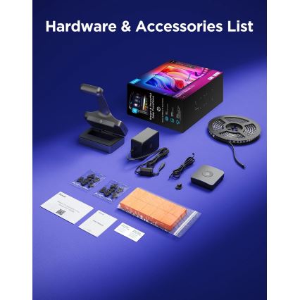 Govee - TV Backlight 3 Pro 55-65 Viedais RGBIC LED aizmugures apgaismojums ar Wi-Fi