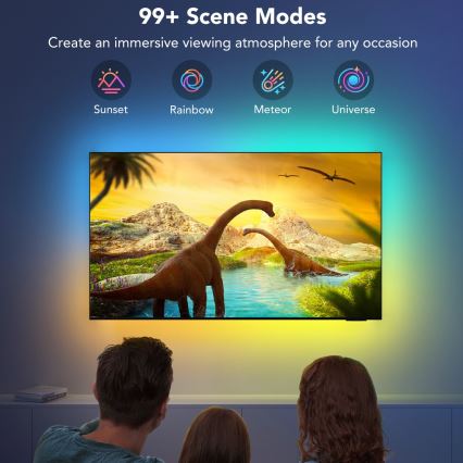 Govee - Viedais LED fona apgaismojums RGBIC ar Wi-Fi priekš TV 55-65