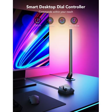 Govee - viedie spēļu Wi‑Fi LED paneļi + Smart Dual tālvadības pults, balta (Wi‑Fi)