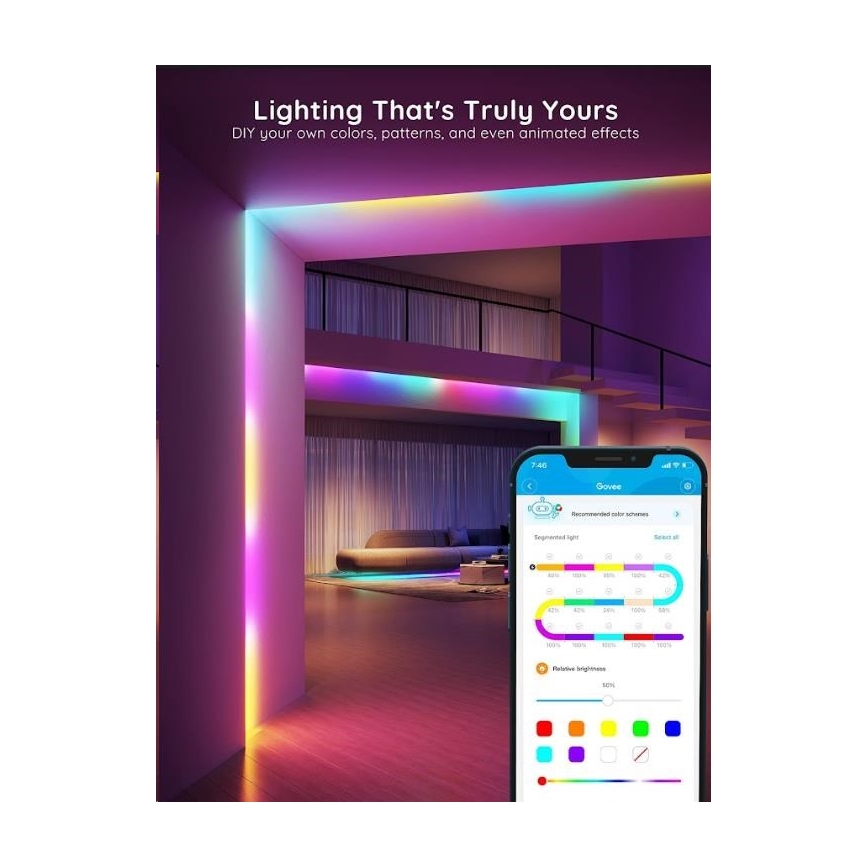 Govee - Wi-Fi RGBIC PRO Smart LED josla 10m
