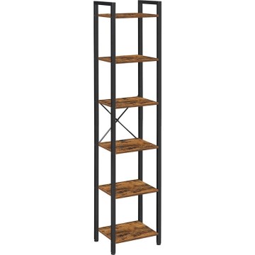 Grāmatplaukts NAVARO 40x179x30 cm brūns/melns