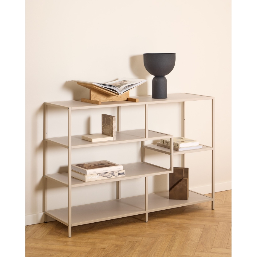 Grāmatplaukts SARON 114x78 cm pelēks