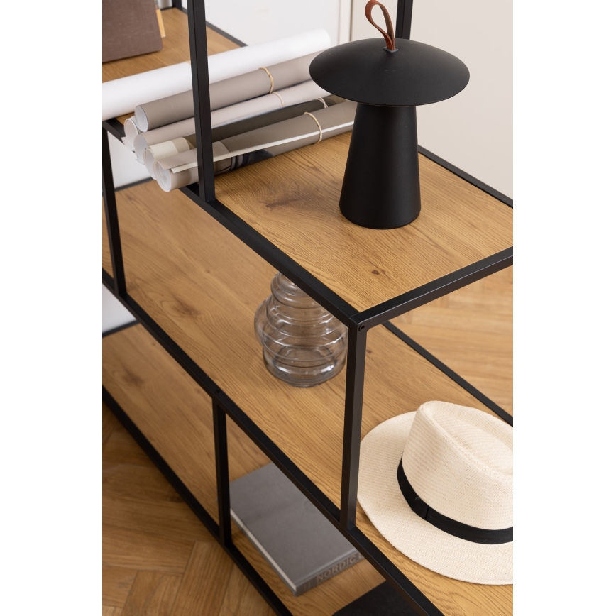 Grāmatplaukts SARON ozols/melns