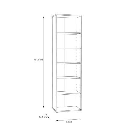 Grāmatplaukts URAN, Artisan ozols