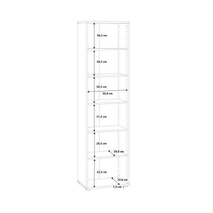 Grāmatplaukts URAN balts