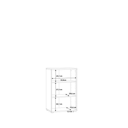 Grāmatplaukts URAN, balts