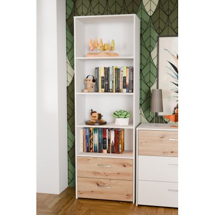 Grāmatplaukts URO — amatnieka ozols/balts