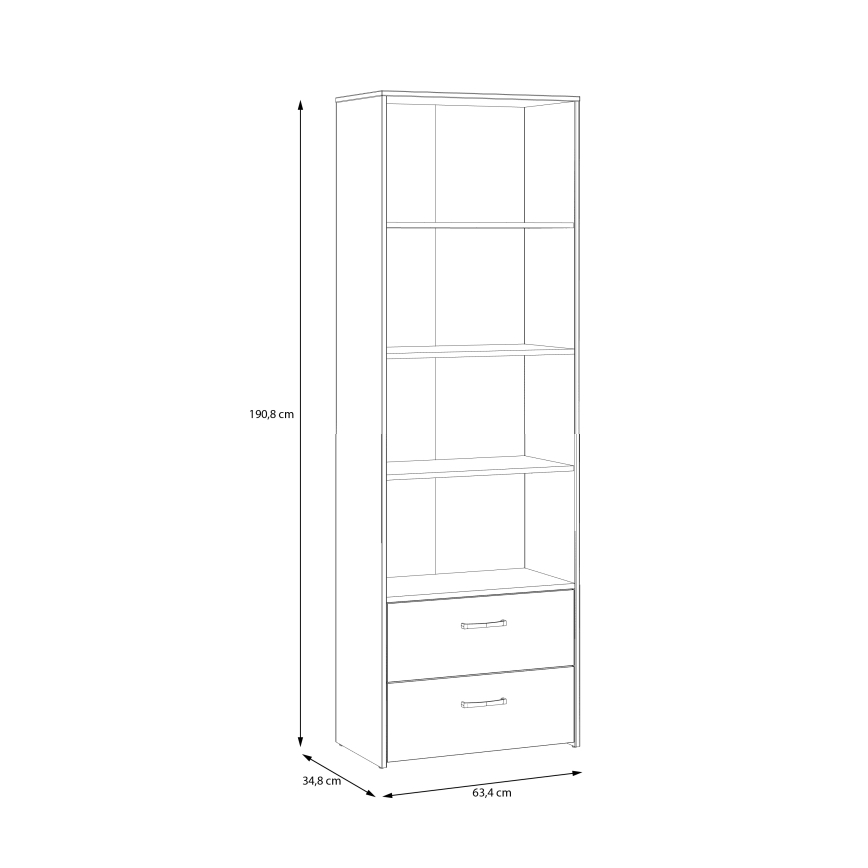 Grāmatplaukts URO — amatnieka ozols/balts