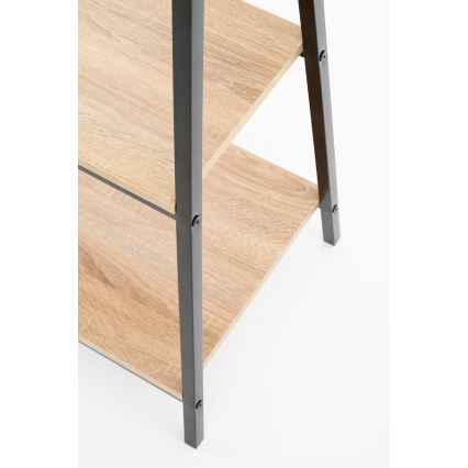 Grāmatu plaukts NARVIK 148x34 cm melns/sonoma ozols