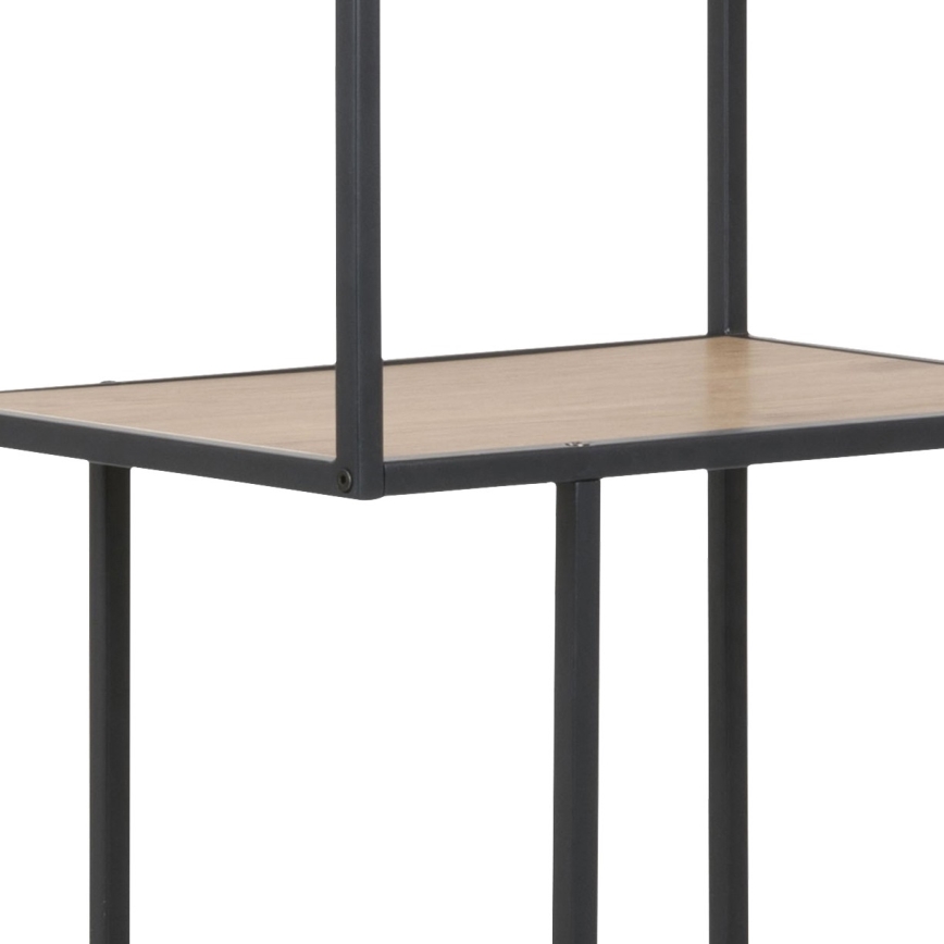 Grāmatu plaukts SARON, ozols/melns