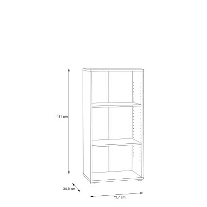 Grāmatu plaukts URAN — ozols Artisan