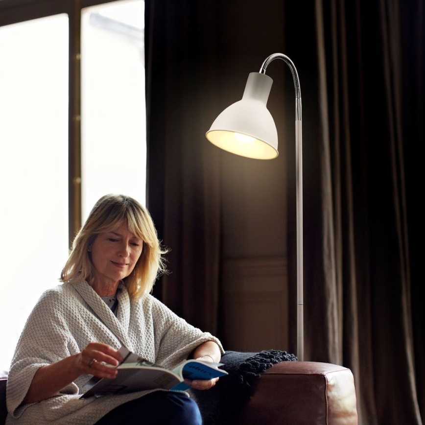 Grīdas lampa 1xE27/25W/230V balta