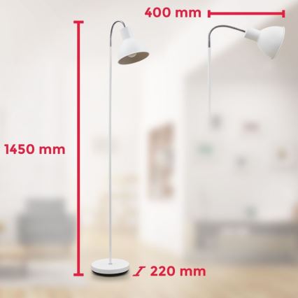 Grīdas lampa 1xE27/25W/230V balta
