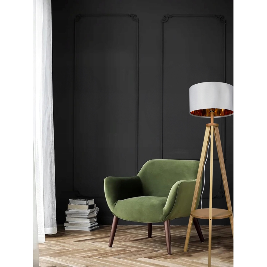 Grīdas lampa 1xE27/40W/230V balta