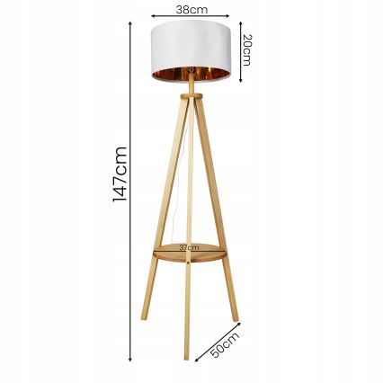 Grīdas lampa 1xE27/40W/230V balta