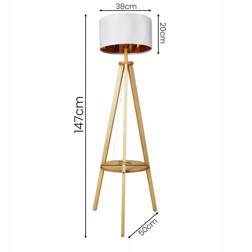 Grīdas lampa 1xE27/40W/230V balta