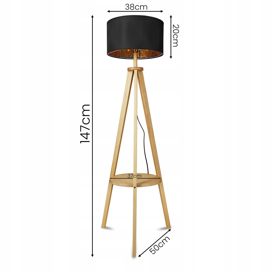 Grīdas lampa 1xE27/40W/230V melna