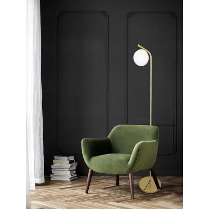 Grīdas lampa 1xE27/40W/230V zelta/balta