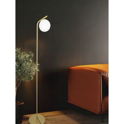 Grīdas lampa 1xE27/40W/230V zelta/balta