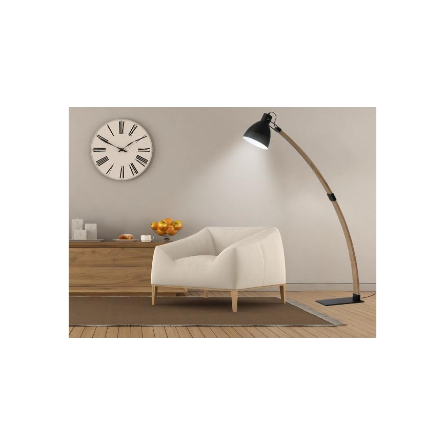 Grīdas lampa 1xE27/60W/230V osis/melna