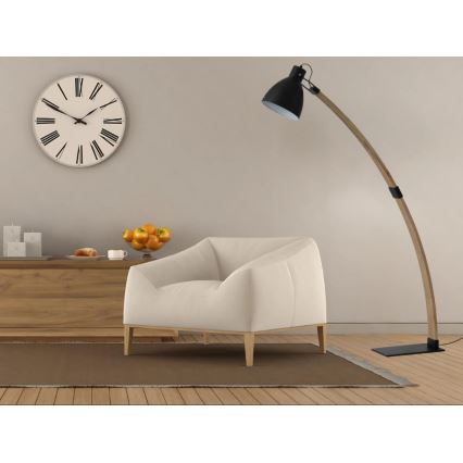 Grīdas lampa 1xE27/60W/230V osis/melna