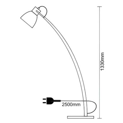 Grīdas lampa 1xE27/60W/230V osis/melna
