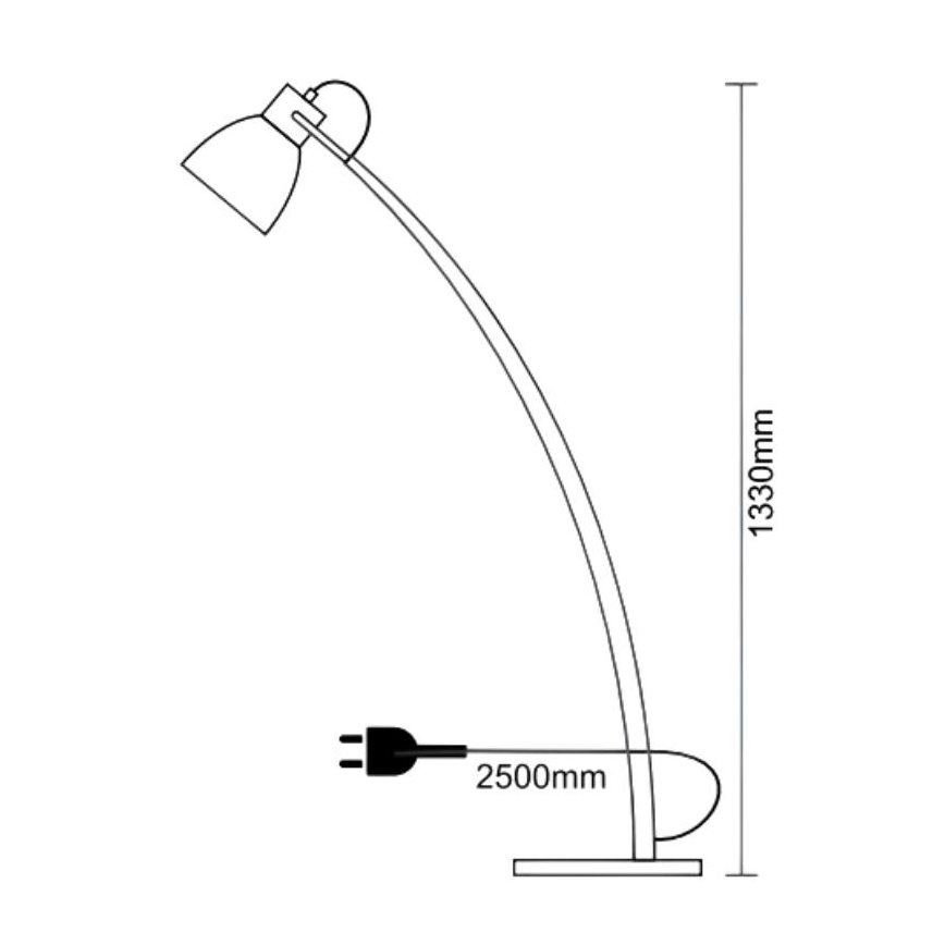 Grīdas lampa 1xE27/60W/230V osis/melna