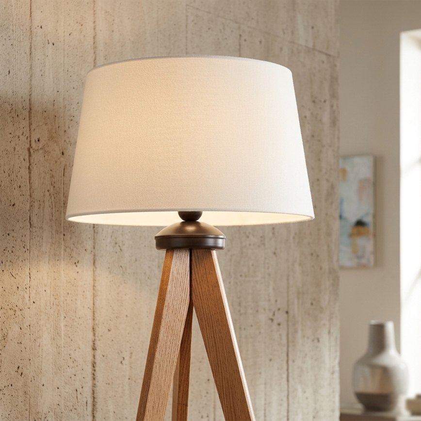 Grīdas lampa AIDA 1xE27/15W/230V ozola/krēmkrāsas