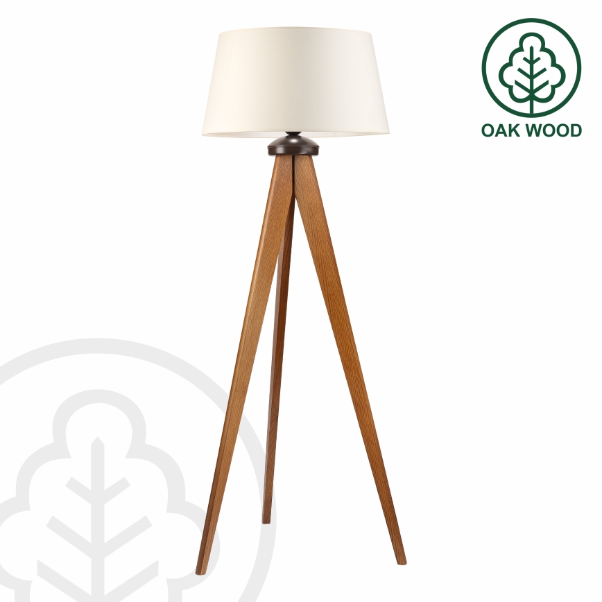 Grīdas lampa AIDA 1xE27/15W/230V ozola/krēmkrāsas