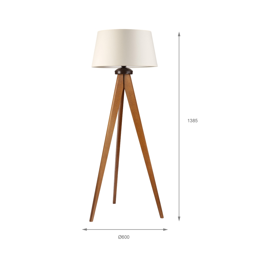 Grīdas lampa AIDA 1xE27/15W/230V ozola/krēmkrāsas