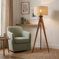 Grīdas lampa AIDA 1xE27/15W/230V ozols/rafija