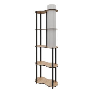 Grīdas lampa ar plauktiem NOTO 1xE27/40W/230V bēša/melna