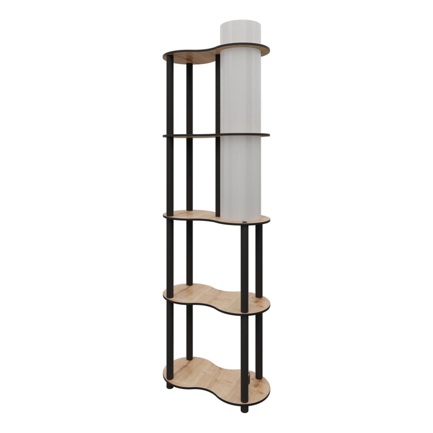 Grīdas lampa ar plauktiem NOTO 1xE27/40W/230V bēša/melna