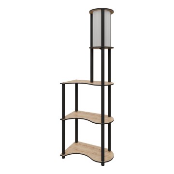 Grīdas lampa ar plauktiem NOTO 1xE27/40W/230V bēša/melna