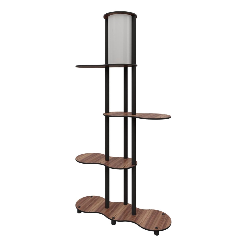 Grīdas lampa ar plauktiem NOTO 1xE27/40W/230V brūna/melna