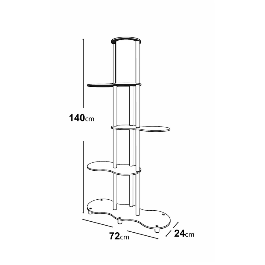 Grīdas lampa ar plauktiem NOTO 1xE27/40W/230V brūna/melna