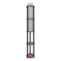 Grīdas lampa ar plauktiem NOTO 1xE27/40W/230V brūna/melna