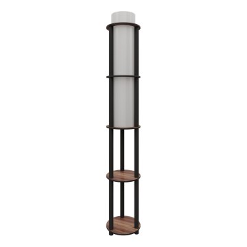 Grīdas lampa ar plauktiem NOTO 1xE27/40W/230V brūna/melna