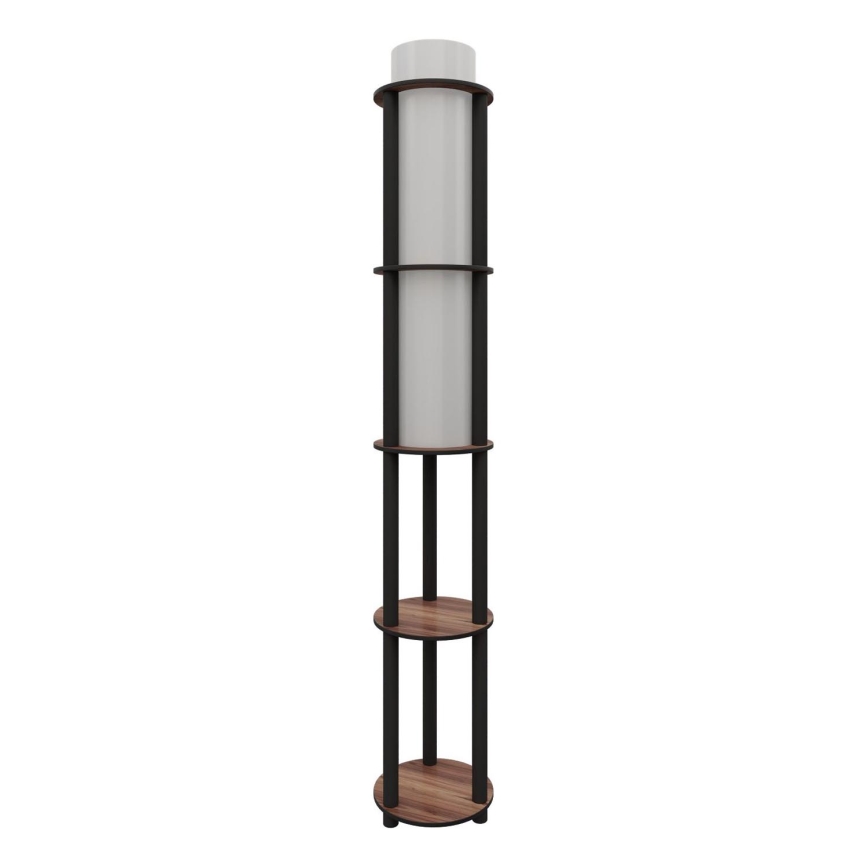 Grīdas lampa ar plauktiem NOTO 1xE27/40W/230V brūna/melna