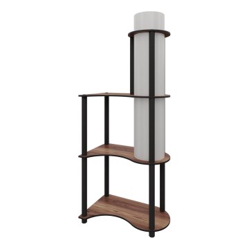 Grīdas lampa ar plauktiem NOTO 1xE27/40W/230V brūna/melna