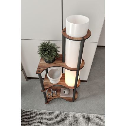 Grīdas lampa ar plauktiem NOTO 1xE27/40W/230V brūna/melna