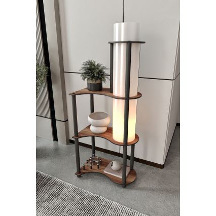 Grīdas lampa ar plauktiem NOTO 1xE27/40W/230V brūna/melna