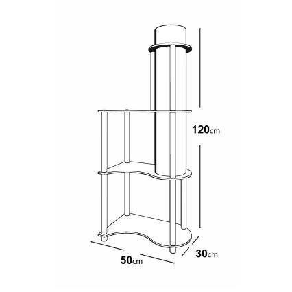 Grīdas lampa ar plauktiem NOTO 1xE27/40W/230V brūna/melna