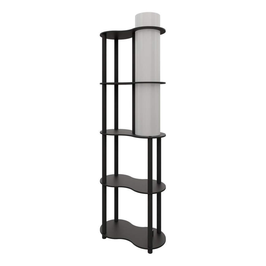 Grīdas lampa ar plauktiem NOTO 1xE27/40W/230V melna