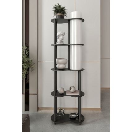 Grīdas lampa ar plauktiem NOTO 1xE27/40W/230V melna