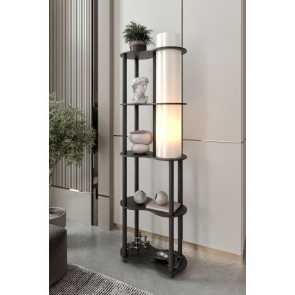 Grīdas lampa ar plauktiem NOTO 1xE27/40W/230V melna