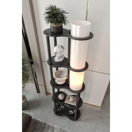 Grīdas lampa ar plauktiem NOTO 1xE27/40W/230V melna